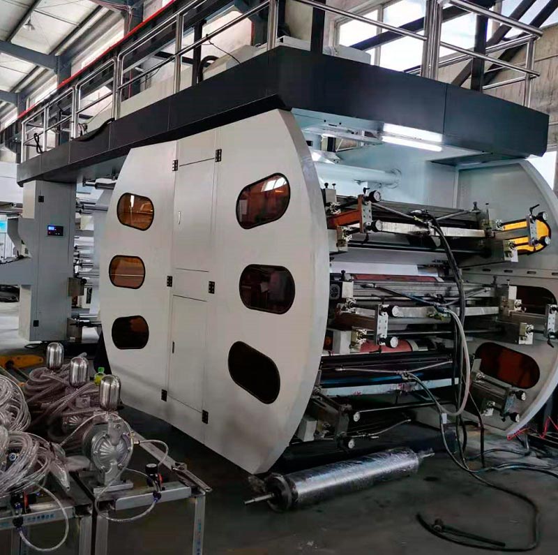 Máquina de impressão flexográfica de cilindro central (150-180m / min)