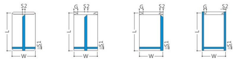 Máquina de fazer sacos para selagem central / quatro lados / borda